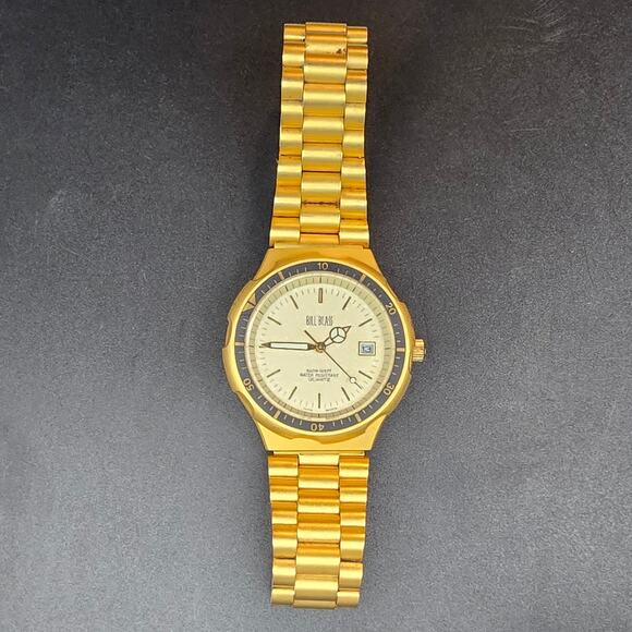 Mens Bill Blass Gold Tone Watch Quartz WORKING Works - Picture 10 of 10